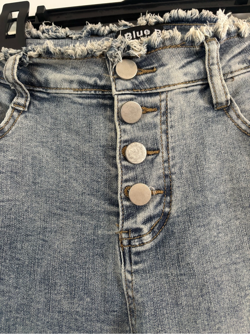 cropped flares with rhinestone fringe trim - Picture 5 of 10
